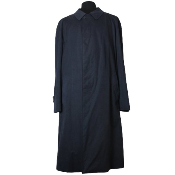 AQUASCUTUM Broadgate Cotton Nay Blue Trench - Picture 2 of 9